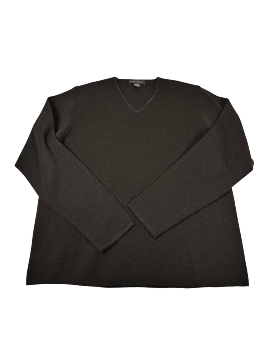 Banana Republic 100% Wool V-Neck Sweater Brown XXL Minimalist Preppy Boxy